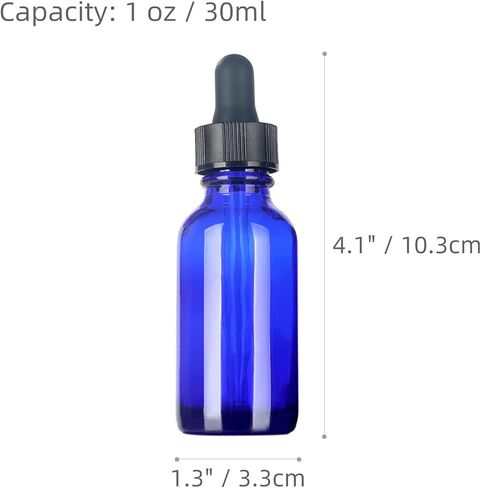 زجاجات زجاجية مستديرة من ماجيك سيزون بوسطن (أزرق/ 1 أونصة سائلة مع قطارة/ قطعتين) in Kuwait