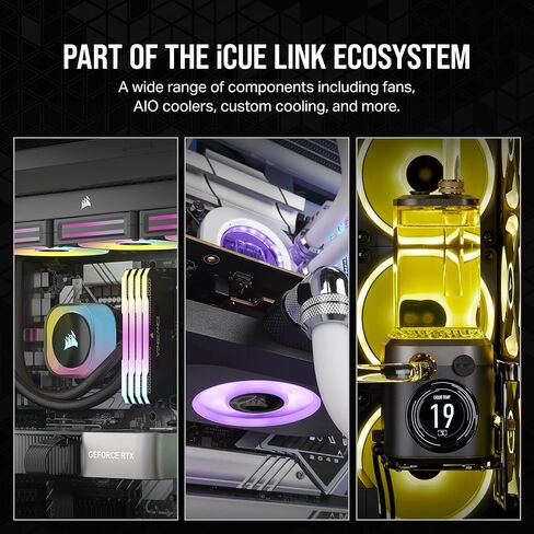 مراوح CORSAIR iCUE Link RX120 RGB 120 مم PWM مع محور نظام iCUE Link - محمل قبة مغناطيسي - حزمة ثلاثية - أسود in Kuwait