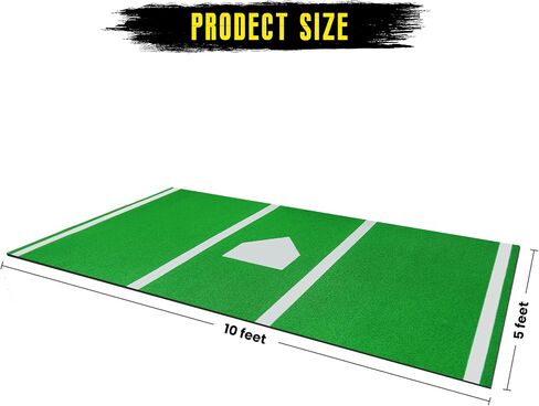 Baseball Batting Mat, Baseball Hitting Mat for Batting Cage, Antifade Batters Box Turf Mat Baseball 5mm Antislip Backing for Indoor & Outdoor in Saudi Arabia