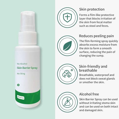 Sting Free Barrier Film Spray, Alcohol-Free Skin Prep Spray, 1 oz Each (2 Pcs) in Kuwait