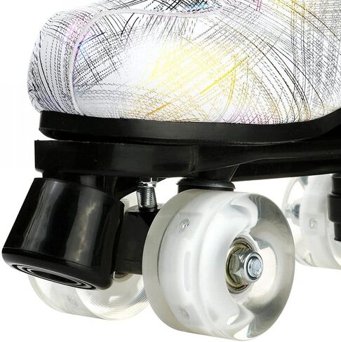 زلاجات دوارة جلدية من XUDREZ للجنسين، أحذية عالية الجودة بتصميم صف مزدوج، زلاجات دوارة كلاسيكية فاخرة للنساء والرجال in Kuwait