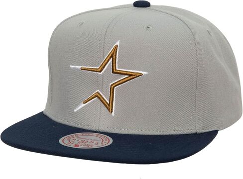 Mitchell & Ness Houston Astros Cooperstown Away Snapback Hat Cap - Gray in Saudi Arabia