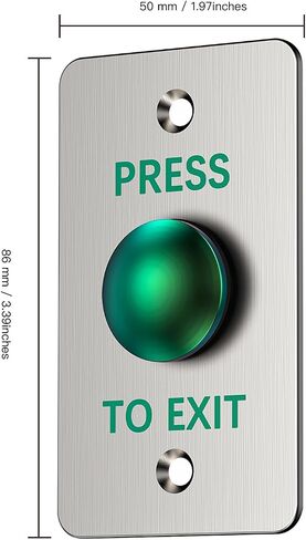 Push to Exit Button，IP67 Waterproof Stainless Steel Door Bell Type Round Request to Exit Button ，Push to Exit NO COM Switch for Door Access Control in Saudi Arabia