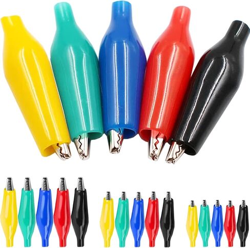 Alligator Clip 75 PCS Electrical Test Lead Clip Metal Crocodile Clamps Battery Connector for Multimeter Electrical Test Circuit Connection, 3 Type Alligator Clips in Saudi Arabia