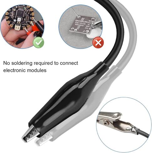 Alligator Clip 75 PCS Electrical Test Lead Clip Metal Crocodile Clamps Battery Connector for Multimeter Electrical Test Circuit Connection, 3 Type Alligator Clips in Saudi Arabia