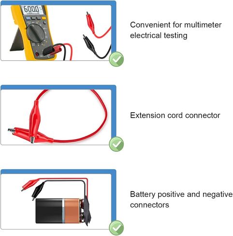 Alligator Clip 75 PCS Electrical Test Lead Clip Metal Crocodile Clamps Battery Connector for Multimeter Electrical Test Circuit Connection, 3 Type Alligator Clips in Saudi Arabia