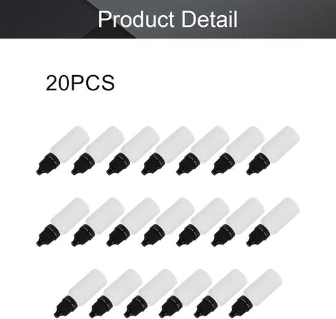 Othmro 0.5oz PE Lab Eye Plastic Dropper Bottles 20pcs, 15ml Squeezable Eye Liquid Dropper Thin Mouth Via of Liquid Sample Seal Storage Bottle with Childproof Black Cap in Saudi Arabia