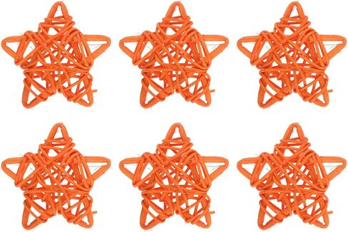 Natural Wicker Rattan Star Shaped Balls DIY Craft Vase Filler Hanging Balls Ornaments for Wedding Baby Shower Birthday Christmas Party Decorative (2.36 in, 12 Pcs) (White) in Saudi Arabia