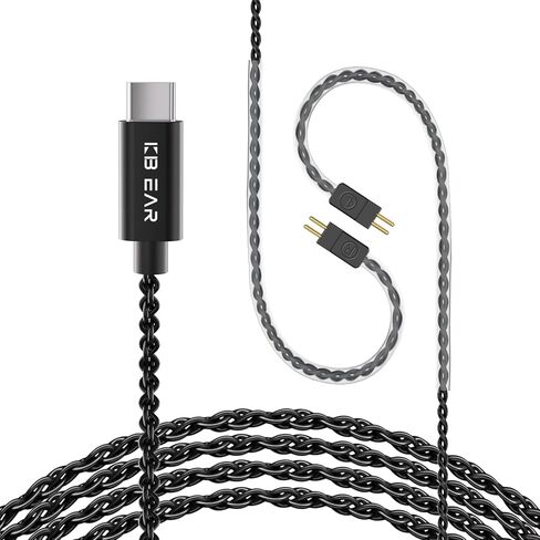 YINYOO CCZ Melody، كبل بديل أصلي لحبوب القهوة كبل سماعات أذن مطور كابل IEM قابل للفصل مع ميكروفونات لـ kbear ks1/ks2/Lark/Robin/Rosefinch ccz Melody Coffee Bean Warrior IEM in Kuwait