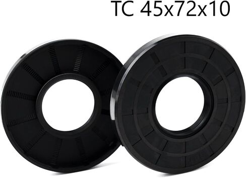 XIKE 2PCS Oil Seal, Lip Seals TC 45mm x 72mm x 8mm Nitrile Rubber Cover Double Lip with Spring,Oil Shaft Seal Fit for Bearing Shaft in Saudi Arabia