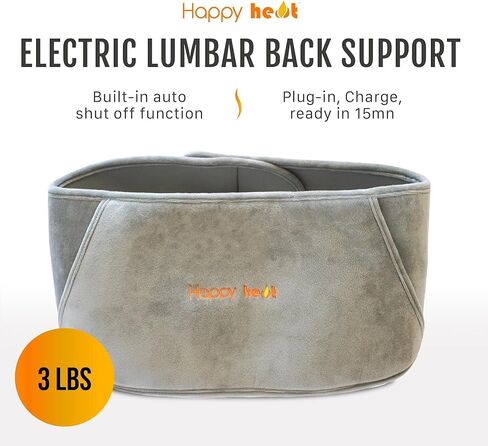 وسادة تدفئة لآلام الظهر، أداة تدفئة أسفل الظهر لتخفيف الآلام، حزام تسخين كهربائي محمول، حزمة ساخنة قابلة لإعادة الشحن للكتف - رمادي in Kuwait