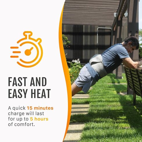 وسادة تدفئة لآلام الظهر، أداة تدفئة أسفل الظهر لتخفيف الآلام، حزام تسخين كهربائي محمول، حزمة ساخنة قابلة لإعادة الشحن للكتف - رمادي in Kuwait