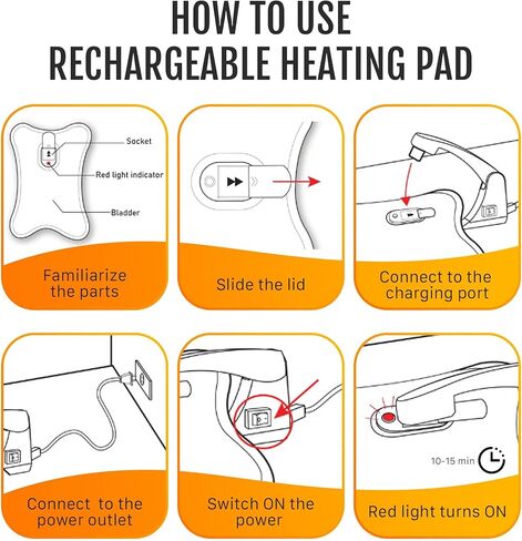 وسادة تدفئة لآلام الظهر، أداة تدفئة أسفل الظهر لتخفيف الآلام، حزام تسخين كهربائي محمول، حزمة ساخنة قابلة لإعادة الشحن للكتف - رمادي in Kuwait