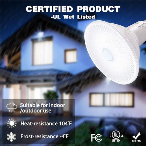Sengled Motion Sensor Light Bulbs, Outdoor Flood Light Bulbs Motion Activated, PAR38 Led Porch Lights with Dusk to Dawn Sensor, Waterproof, 3000K Warm White, 1500LM, 2 Pack in Saudi Arabia