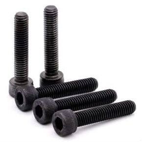 Glvaner 3/8"-16 x 4" (8 pcs) Socket Head Cap Screws, 12.9 Grade Alloy Steel, Black Oxide Finish, Partial Thread UNC, Allen Hex Drive