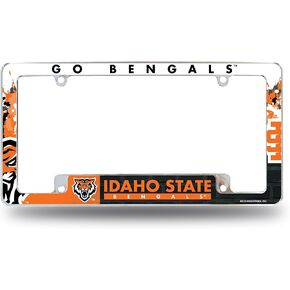 Rico Industries NCAA Idaho State Bengals Primary 12" x 6" Chrome All Over Automotive License Plate Frame for Car/Truck/SUV
