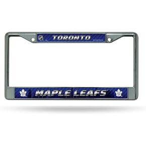 Rico Industries NHL Hockey Toronto Maple Leafs Premium License Plate Chrome Frame 12" x 6"