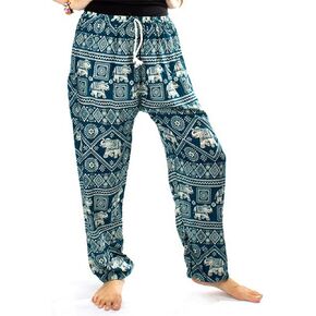 LOFBAZ Harem Pants for Women S-4XL Plus Elephant Yoga Boho Beach Lounge PJs