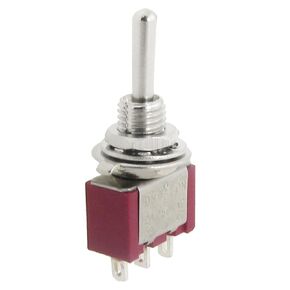 uxcell On/Off/On 3 Position Momentary Toggle Switch, AC, 250V, 2 Amp, 120V, 5 Amp SPDT