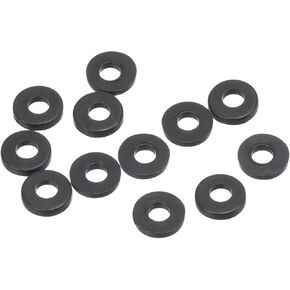 PATIKIL M14 Nylon Flat Washer, 12 Pack 14mm ID 27mm OD 2.5mm Thick Sealing Spacer Gasket Ring for Faucet Pipe Water Hose Fastener Bolt, Black