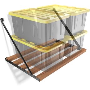 Koova Universal Garage Shelving Kit - Heavy-Duty, Easy Install, Customizable, 600 lbs. Support, Made in USA, Maximize Storage, Reclaim Floor Space