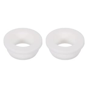 MECCANIXITY 2Pcs T Type Rubber Grommet Mount Dia 39.3mm ID 28mm H 15.5mm Seal Protection Flexible Hole Plugs for Cable Pipe White