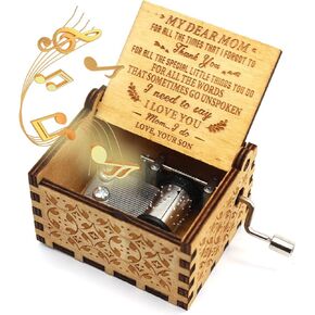 Wooden Music Box- You are My Sunshine Music Box, from Mom to Son, Unique Music Gifts for Kids - 1 Set