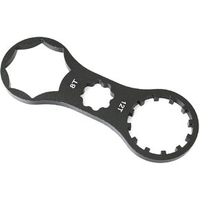 Bicycle Front Fork Shoulder Cover Wrench Shock Absorber Upper Cover Removal Tool Alloy Anodizing,Black