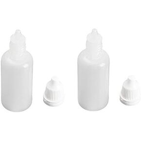 10 Pcs Empty Refillable Plastic Squeezable Dropper Bottle Portable Eye Liquid Container with Screw Cap Cosmetic Packaging Vial Essential Oil Container (50 ml)