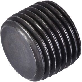 uxcell Carbon Steel Internal Hex Thread Socket Pipe Plug, M14x1.5 Male Thread Black Pipe Cap, for Garden Pipe Pneumatic Solenoid Valve, 5Pcs