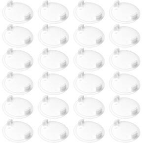 24PCS 35MM/1.38Inch Hinge Hole Cover Plate White Plastic Concealed Hinge Hole Cover Plug Cap Suitable for Cabinet Wardrobe Shoe Cabinet and Dresser