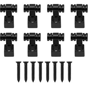 8Pcs Yootones Roller Guitar String Tree Guides Retainer with Screws Compatible with Fenders Strat Tele ST TL Electric Guitar Bass Telecaster Parts (Black)