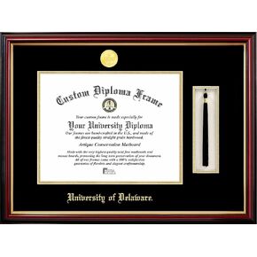 Campus Images DE999PMHGT University of Delaware Tassel Box and Diploma Frame, 12" x 16"
