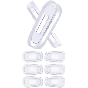 Silicone Glasses Nose Pad Set - Non-Slip,HengYue Anti Slip Eyeglass Nose Pads, (10 Clear Pair) Large（18mm*10mm）；Small（17mm*9mm） (Small)