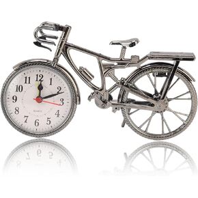 Dpofirs Vintage Clock, Desk Clock Vintage Table Clock, Mini Motorcycle Model Alarm Clock, Desk Shelf Clock Bike Desk Clock for Kids Birthday Gift
