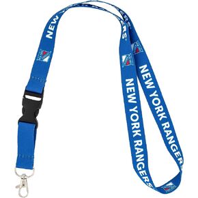 Desert Cactus New York Rangers Lanyard NHL National Hockey League Car Keys ID Badge Holder Keychain Detachable Breakaway Snap Buckle (Lanyard 1 - Blue)