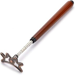 OwnMy Retractable Billiards Bridge Stick with Removable Bridge Head and Wood Handle, Pool Stick Length extends up to 35CM - 140CM, Billiards Pool Cue Accessory