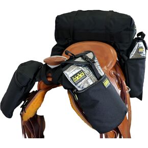 Medium Overnighter Saddlebag System; Medium Set of Horn Bags, Cantle Bag & Saddle Bags; Insulated Saddle bags for Horses; Saddle Bag Set for Western & endurance Saddles; Detachable Cantle Bag