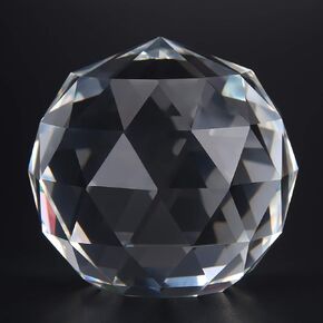 Oumefar 1PC Crystal Ball Prisms Glass Ball Clear Glass Ball Decoration Hotel(60MM/2.36in)