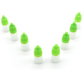 50pcs Empty Eye Dropper Bottles 5ml Plastic Squeezable Dropper Bottles Eye Liquid Dropper Dropping Bottles(Red Cap)