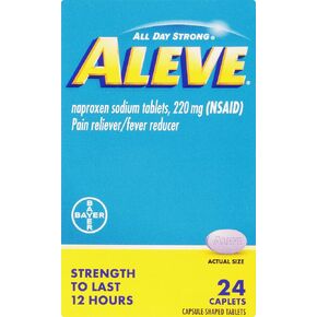 Aleve Pain Relief Naproxen Sodium Caplets ‐ 24 Count