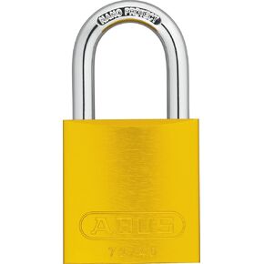 ABUS Orange 72/40 Lockout Tagout Padlock w/ 1" Shackle, Single Padlock, Keyed Different, 1 Padlock with 2 Keys