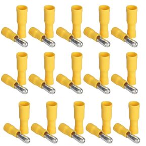 100pcs 16-14 AWG Insulated Male/Female Bullet Connector Electrical Bullet Butt Terminals Quick Splice Wire Crimp Connectors（Blue/SPZL)