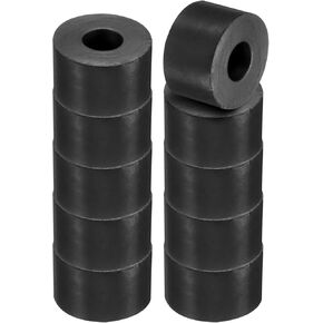PATIKIL Multi Purpose Rubber Spacer, 10 Pcs 1.2"OD 0.39"ID 0.4"Thickness Neoprene Round Anti-Vibration Isolation Pads Isolator Rubber Bushings Spacer Washer for HVAC Bolts Car Accessories