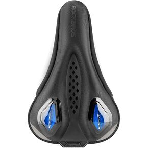 ROCKBROS Bike Seat Cushion, Gel Padded Bicycle Seat Cover for Men Women Comfort, Adjustable Bike Seat Cover Compatible with Peloton, Outdoor & Indoor Bicycle Seat Cushion (10.2"x7")
