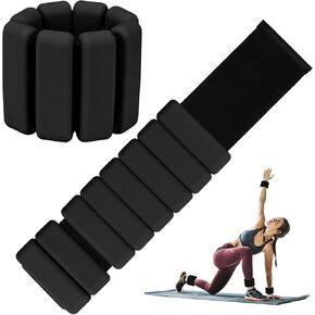 Pilates Wrist ＆ Ankle Weights for Women 1 Pair (1lb/2lb Each) Adjustable Wrist Weights to Increase Training Intensity, Yoga Pilates, Dance Ballet, Walking, Running