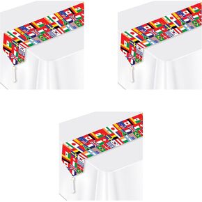 Beistle International Flag Table Runner, Multicolored