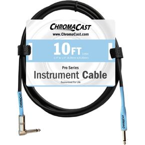 ChromaCast Daphne Blue 15-Feet Pro Series Instrument Cable, Angle-Straight (CC-PSCBLSA-15DBL)