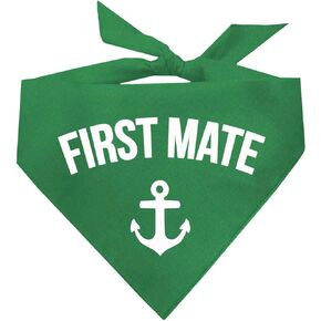 First Mate Boat Dog Matching Dog Bandanas (Navy)