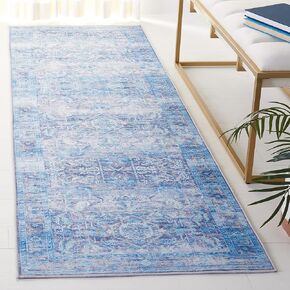 SAFAVIEH Tucson Collection Area Rug - 5' x 8', Purple & Blue, Persian Design, Non-Shedding Machine Washable & Slip Resistant Ideal for High Traffic Areas in Living Room, Bedroom (TSN185V)